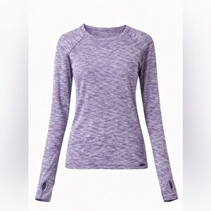 lululemon athletica Heathered Purple Long Sleeve Tee